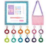 Bnineteenteam Kit de Métier à Tisser, Nouveau Design, Ensemble Portable avec 288 Bandes élastiques pour Enfants, Projets de Fabrication de Bijoux âgés de 6 à 12 Ans (BLUE)