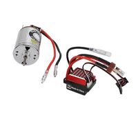 Bnineteenteam Kit ESC de Moteur sur Chenilles RC 550, Moteur brossé 60A ESC avec Prise en T, Haute Performance combiné pour Voiture sur Chenilles Télécommandée SCX10 1/10 (16T)