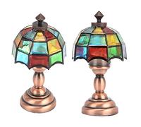 Bnineteenteam Lampe de Bureau LEDFil pour Maison de Poupée 1:12, Lampe de Table Miniature avec Abat-Jour coloré