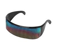 Bnineteenteam Lunettes LED, Lunettes Lumineuses RVB Contrôlées par Application, Lumières à Commande Vocale, 432 LED Haute luminosité, Personnalisables pour Les Fêtes et événements