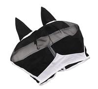 Bnineteenteam Masque à Mouche à Cheval avec Oreilles Masque Horse élastique à Mouche Respirante pour Les Chevaux Protection UV Design Détachable (S)