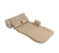 Bnineteenteam Matelas de Lit Gonflable, PVC floqué Souple, Support de Poids Lourd, Idéal pour Le Camping et Les Voyages sur Le Siège Arrière de la Voiture (Beige)