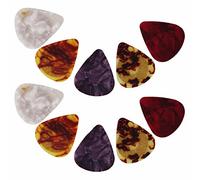 Bnineteenteam Médiators de Guitare, Plectres en Celluloïd Colorés pour un Jeu en Douceur, Ensemble de 10 Pièces pour Débutants, Joueurs d'acoustique, de Basse et de ukulélé