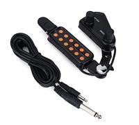 Bnineteenteam Micro Guitare Classique, Transducteur de Captation magnétique 12 Trous sonores avec kit d'accordeur de Volume sonore pour Guitare, ukulélé, Violon Dilwe Pickup
