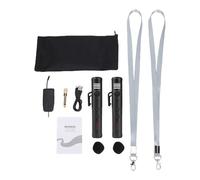 Bnineteenteam Microphone sans Fil, Rechargeable de Type C, Batterie de 10 Heures, Double Méthode de Port pour Le karaoké et Les événements en Plein Air (1 pour 2)