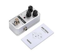 Bnineteenteam Mini Compresseur Sustainer, Pédale d'effet pour Guitare Électrique, Effet Compressor Sustainer, Gris, Noir, Argent, Modèle FCP2