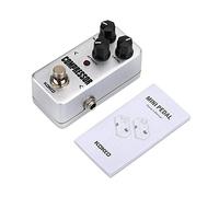 Bnineteenteam Mini Compresseur Sustainer, Pédale d'effet pour Guitare Électrique, Effet Compressor Sustainer, Gris, Noir, Argent, Modèle FCP2