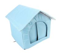 Bnineteenteam Niche d'extérieur pour Chat, Abri isolé étanche pour Chat avec Un Design Spacieux pour Le Jardin et la Protection Contre Le Froid (Blue)