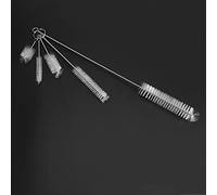 Bnineteenteam Outils de Nettoyage d'aquarium, Ensemble de Brosses en Acier Inoxydable et en Nylon avec 5 Tailles Flexibles pour l'élimination des Algues et l'entretien des Aquariums