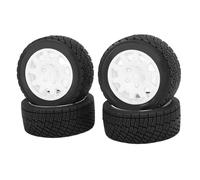 Bnineteenteam Pneus RC 4 Pièces, Pneus de Remplacement Universels en Plastique Durables Antidérapants 1/8 1/10 pour Voitures et Camions de Route