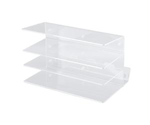 Bnineteenteam Présentoir de Clavier, Support de Rangement en Acrylique à 3 Couches pour Accessoires de Jeu, Organisateur Transparent à Trois Niveaux pour Claviers et Tablettes (Transparent)