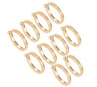 Bnineteenteam Résultats de Fabrication de Bijoux, Pendentifs Ronds en Alliage avec 10 Pièces de Cadre Creux pour Bricolage, Collier, Bracelet, Porte-clés, Projets Artisanaux (KC or)