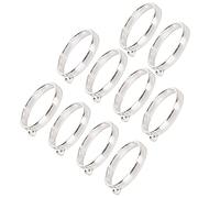 Bnineteenteam Résultats de Fabrication de Bijoux, Pendentifs Ronds en Alliage avec 10 Pièces de Cadre Creux pour Bricolage, Collier, Bracelet, Porte-clés, Projets Artisanaux (Type 1)
