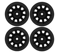 Bnineteenteam Roues sur Chenilles RC, Jantes Beadlock en Nylon pour SCX10, Conception Légère pour la stabilité et la Manipulation, Pièces de Mise à Niveau de 1,9 Pouces pour Voitures RC à (Black)