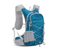 Bnineteenteam Sac à Dos de Randonnée, Sac de Voyage à Bandoulière Léger en Nylon Imperméable à la Pluie pour la Randonnée et le Vélo en Plein Air 42x20x15cm (Lac Bleu)