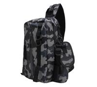 Bnineteenteam Sac à élingue de Pêche, Support de Tige, Sac à Dos Extérieur avec Plusieurs Poches de Rangement, Idéal pour la Pêche, la Randonnée, Le Camping (Grey)