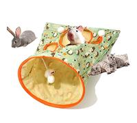 Bnineteenteam Sac de Couchage pour Chat, Sac Tunnel en Polyester Doux avec Balle en Peluche, Cachette Amusante pour Chats d'intérieur, 5 Trous pour Le Jeu et l'exploration (Hérisson)