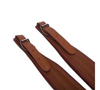 Bnineteenteam Sangles accordéon, bandoulière réglable souple en cuir PU pour accordéons 16-120 basses (blanc, rouge, café, noir) (café)