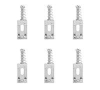 Bnineteenteam Selles de Pont de Guitare électrique, selles de Pont de Verrouillage en métal Tremolo 6pcs avec Ressort à vis pour Guitare électrique(Argent)