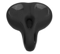Bnineteenteam Siège de Vélo, Selle Confortable en Mousse à Mémoire de Forme Absorbant Les Chocs avec Cuir PU Creux et Respirant pour Vélos électriques de Route de Montagne (Black)