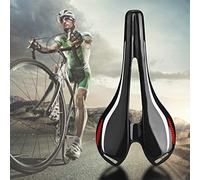 Bnineteenteam Siège de Vélo, Selle Légère en Fibre de Carbone pour Vélos de Montagne de Route, Coussin Confortable, Installation Facile, Parfait pour Le Cyclisme Longue Distance (Brillant)