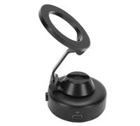 Bnineteenteam Support de Téléphone Magnétique, Support en Plastique et Aluminium Durable pour Pare-Brise de Voiture avec Adsorption sous Vide de 5 Kg pour Téléphones de 4,7 à 7 Pouces (Black)