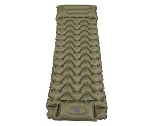 Bnineteenteam Tapis de Couchage de Camping, Tissu Polyester Durable, Oreiller et Pompe à Pied Intégrés, 74,8 X 29,5 Pouces pour Tente de Voyage de Randonnée