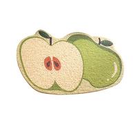 Bnineteenteam Tapis de Litière pour Chat, Matériau PVC, Conception Antidérapante, Forme de Fruit pour Piéger la Litière, Bols de Nourriture, Idéal pour les Petits Appartements et les Chatons (40X60cm)
