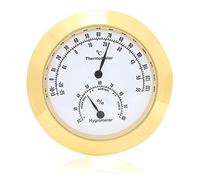 Bnineteenteam Thermomètre hygromètre Rond température mètre d'humidité pour Soin de l'instrument de Caisse de Guitare de Violon(Or) accessoires de jeu
