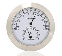 Bnineteenteam Thermomètre hygromètre Rond température mètre d'humidité pour Soin de l'instrument de Caisse de Guitare de Violon(Argent) Accessoire de Performance Thermometre Hygrometre Guitare