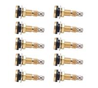 Bnineteenteam Tige de Valve de Tracteur 10 Pièces, Tige de Valve de Pneu sans Chambre à Air Liquide en Laiton 1 7/8 Pouces TR618A pour Trou de de Tracteur 0,625 Pouces