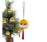 bnjlSDATwr décorations, Décorations de l'année du Serpent 2025 - Ornement, décoration Nouvel an Chinois, Pendentif Mignon, poupée en Peluche, Mascotte Porte-Bonheur for Enfants(Yellow)