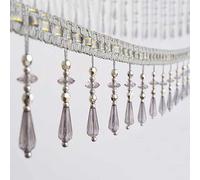 bnjlSDATwr Garniture à Franges, Applique de Garniture Rideau, 12 mètres Perles Cristal, en Dentelle, perlée, décoration Mariage Suspendre for fête(7)