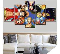 bnkrtopsu 5 pièces Photo sur Toile 5 Sets de Tableaux imprimés Haute définition Art déco et Affiches One Piece (150x80cm sans Cadre)