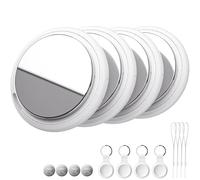 Bnlei Air Tracker Tag Fonctionne avec Apple Localiser Find My (iOS Uniquement) Comprend Batterie de Secours, Traceur d'objets pour Clés, Portefeuille, Bagages, Sacs, Voiture (Blanc, Lot de 4)