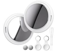 Bnlei Air Tracker Tag Fonctionne avec Apple Localiser Find My (iOS Uniquement) Comprend Batterie de Secours, Traceur d'objets pour Clés, Portefeuille, Bagages, Sacs, Voiture (Blanc, Lot de 2)