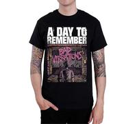 BNMKHCXSDRT A Day to Remember Bad Vibrations Mens Black T Shirt Tours S - Colour Manches Courtes(Large)
