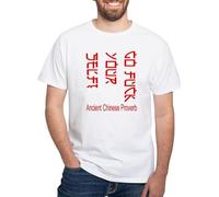 BNMKHCXSDRT Ancient Chinese Proverb T Shirt T Shirt Men's 100% Cotton, Classic Graphic White Hemden(Medium)