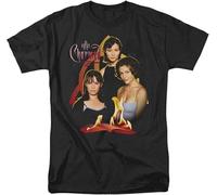 BNMKHCXSDRT Charmed Three TV Show T Shirt Sizes S 3X Cotton Shirt Summer Style Cool Shirts Dark Grey Hemden(Large)