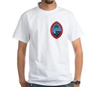 BNMKHCXSDRT Guam T Shirt Men's 100% Cotton, Classic Graphic White T-Shirt Hemden(Medium)