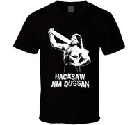 BNMKHCXSDRT Hacksaw Jim Duggan Retro Legends of Wrestling T Shirt Hemden(Large)