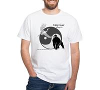 BNMKHCXSDRT Hop Gar Kung Fu Logo White T Shirt Men's 100% Cotton, Classic Graphic White T-Shirt Hemden(Medium)