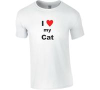 BNMKHCXSDRT I Love My Cat Christmas t Shirts Mens White24892 Manches Courtes(Large)
