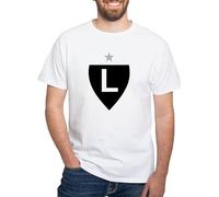 BNMKHCXSDRT Legia Warszawa T Shirt Men's 100% Cotton, Classic Graphic White T-Shirt Hemden(Medium)