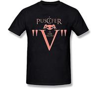 BNMKHCXSDRT mixia Men's Puscifer V is Vagina T-Shirt Black Manches Courtes(3X-Large)