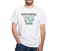 BNMKHCXSDRT North Central Positronics T Shirt Men's 100% Cotton, Classic Graphic White T-Shirt Hemden(Medium)