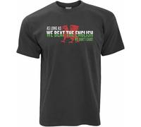 BNMKHCXSDRT Novelty Welsh Mens Women T Shirt 100% Cotton As Long As We Beat The English We Don't Care Sports28011 Manches Courtes(Small)