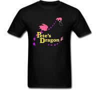 BNMKHCXSDRT Pete's Dragon Iconic Men's Tshirt Cool Style Black Manches Courtes(Small)