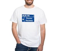 BNMKHCXSDRT Pocono Raceway Road Sign PA White T Shirt Men's 100% Cotton, Classic Graphic White T-Shirt Hemden(Medium)