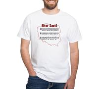 BNMKHCXSDRT STO LAT! Song Polish Map White T Shirt Men's 100% Cotton, Classic Graphic White T-Shirt Hemden(Medium)